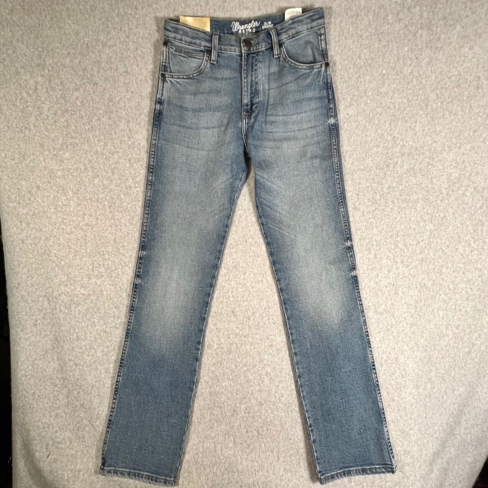 Wrangler Retro Slim Straight Jeans Boys 16 Regular Blue Western Cowboy Rodeo